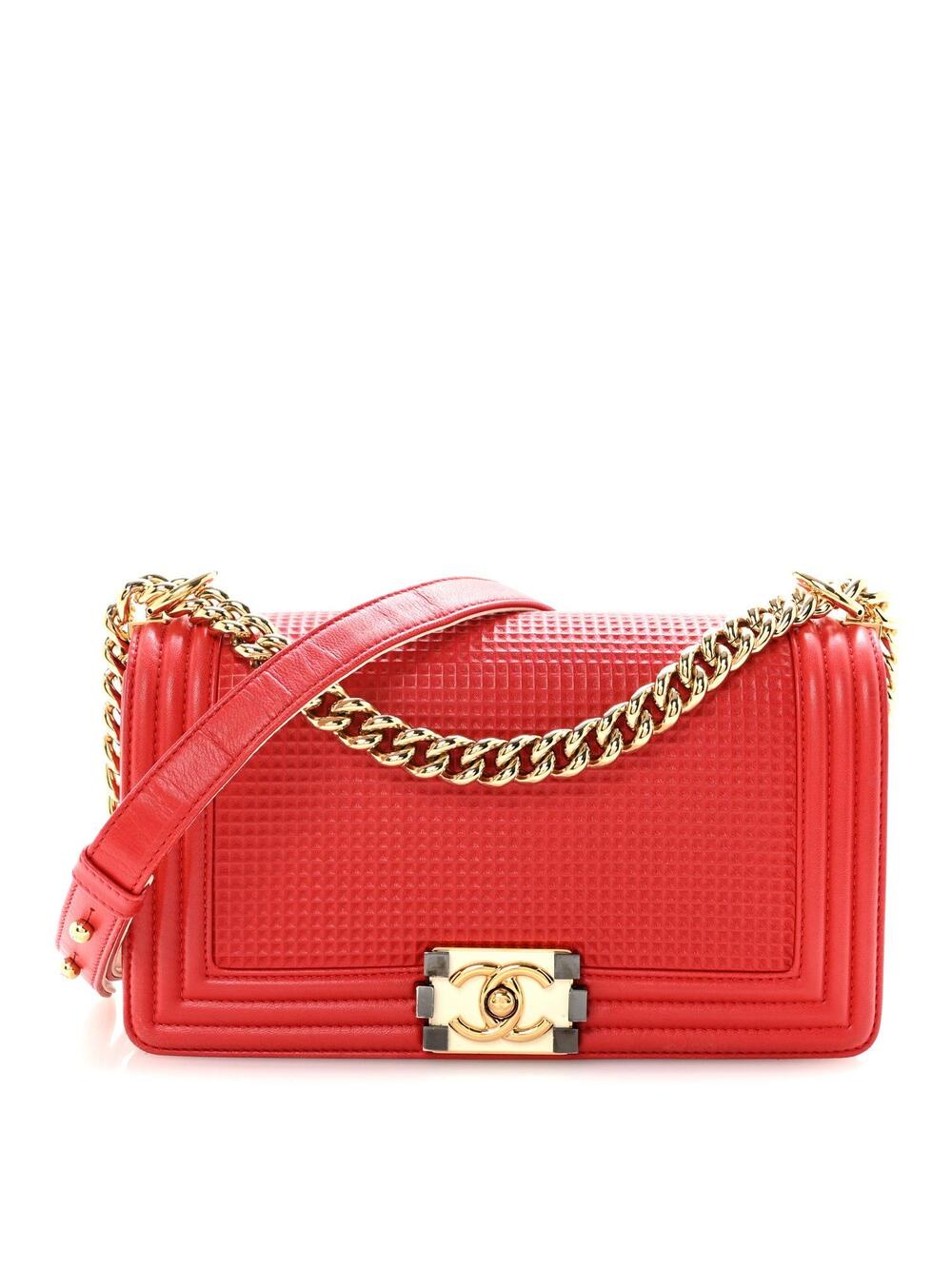 Chanel Lambskin Embossed Medium Boy #360233C19B
